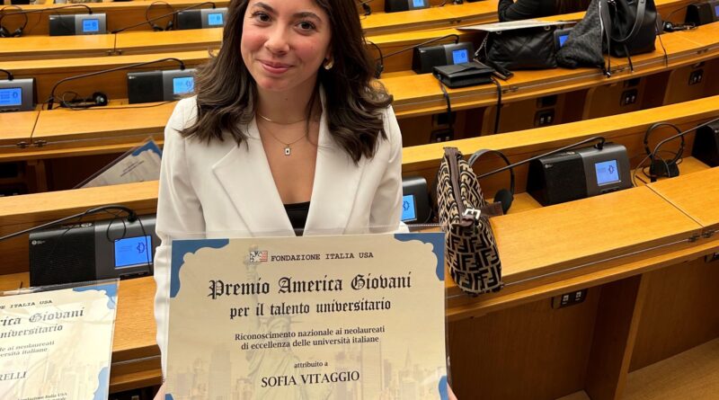 Premio America Giovani: studentessa dell'Università di Pisa premiata alla Camera dei Deputati