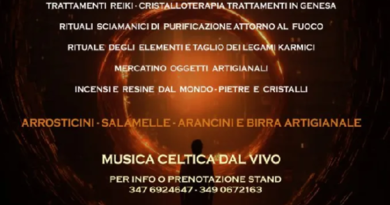 Il 29 settembre prossimo si terrà il Festival dei Fuochi Celtico Olistico